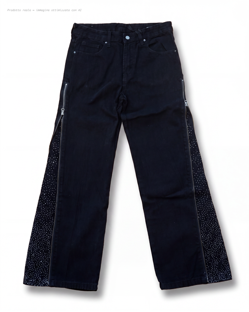 Jeans Flared Diamond Nero