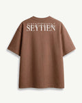 T-shirt cropped SEYITIEN marrone