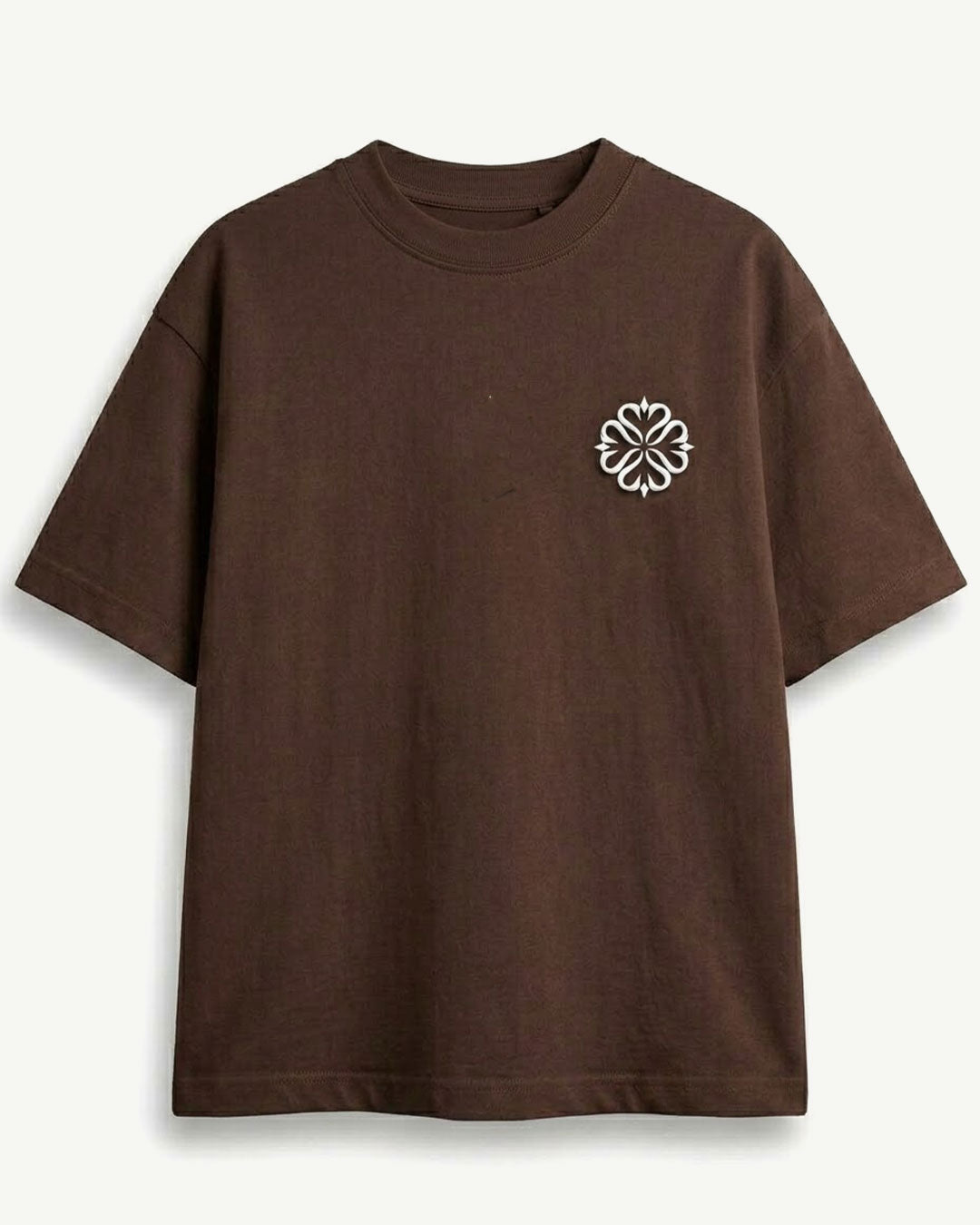 T-shirt cropped SEYITIEN marrone