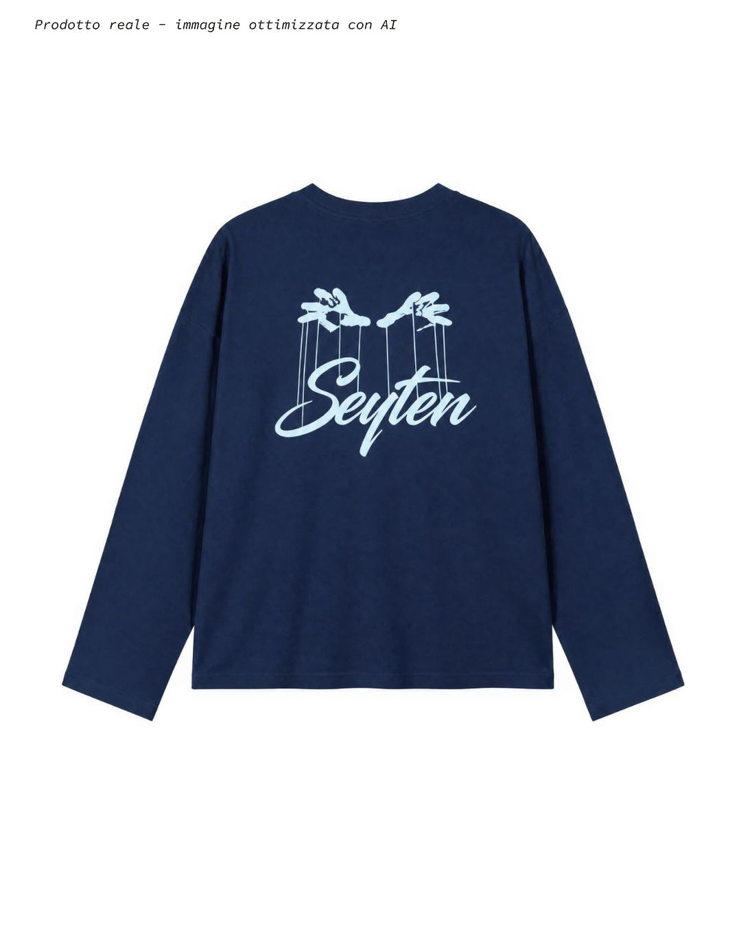 LONGSLEEVE SEYTIEN BLU "PADRINO"