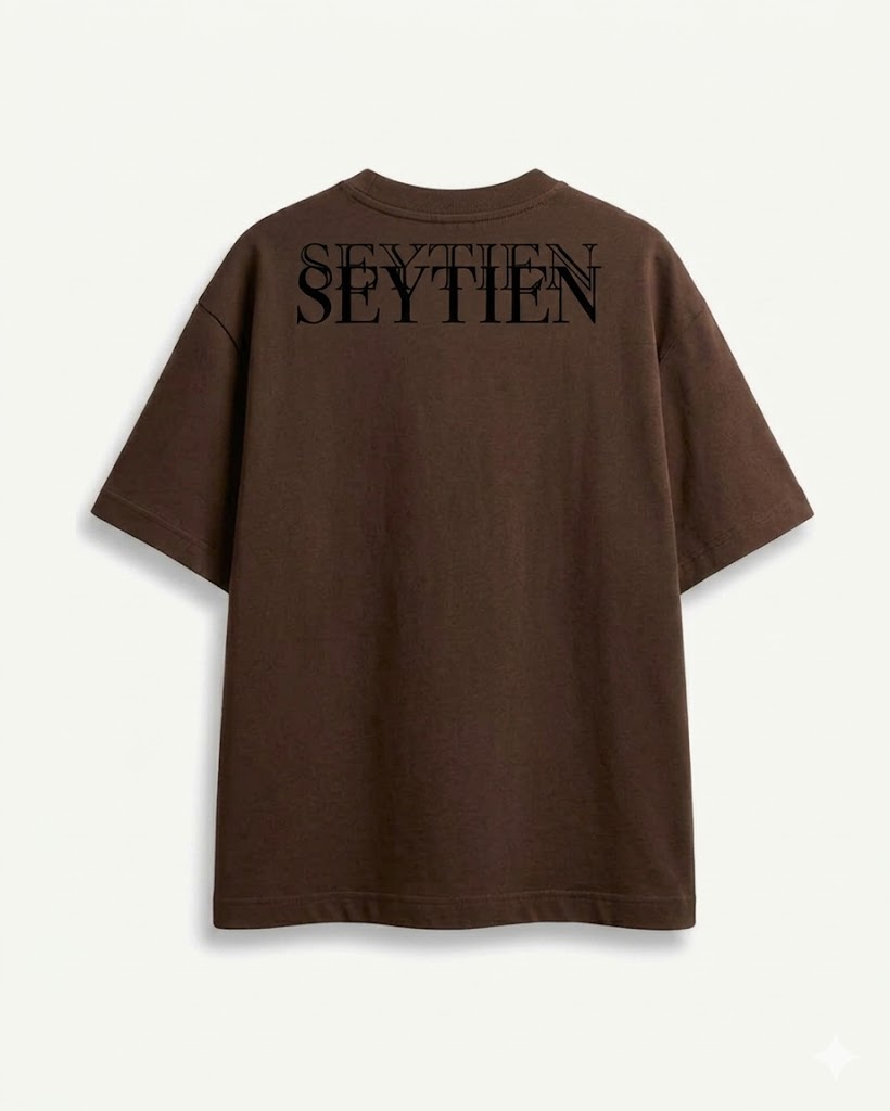 SEYITIEN T-Shirt Cropped CIOCCOLATO/NERO