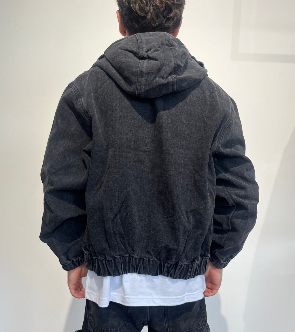 GIACCA DENIM CON CAPPUCCIO