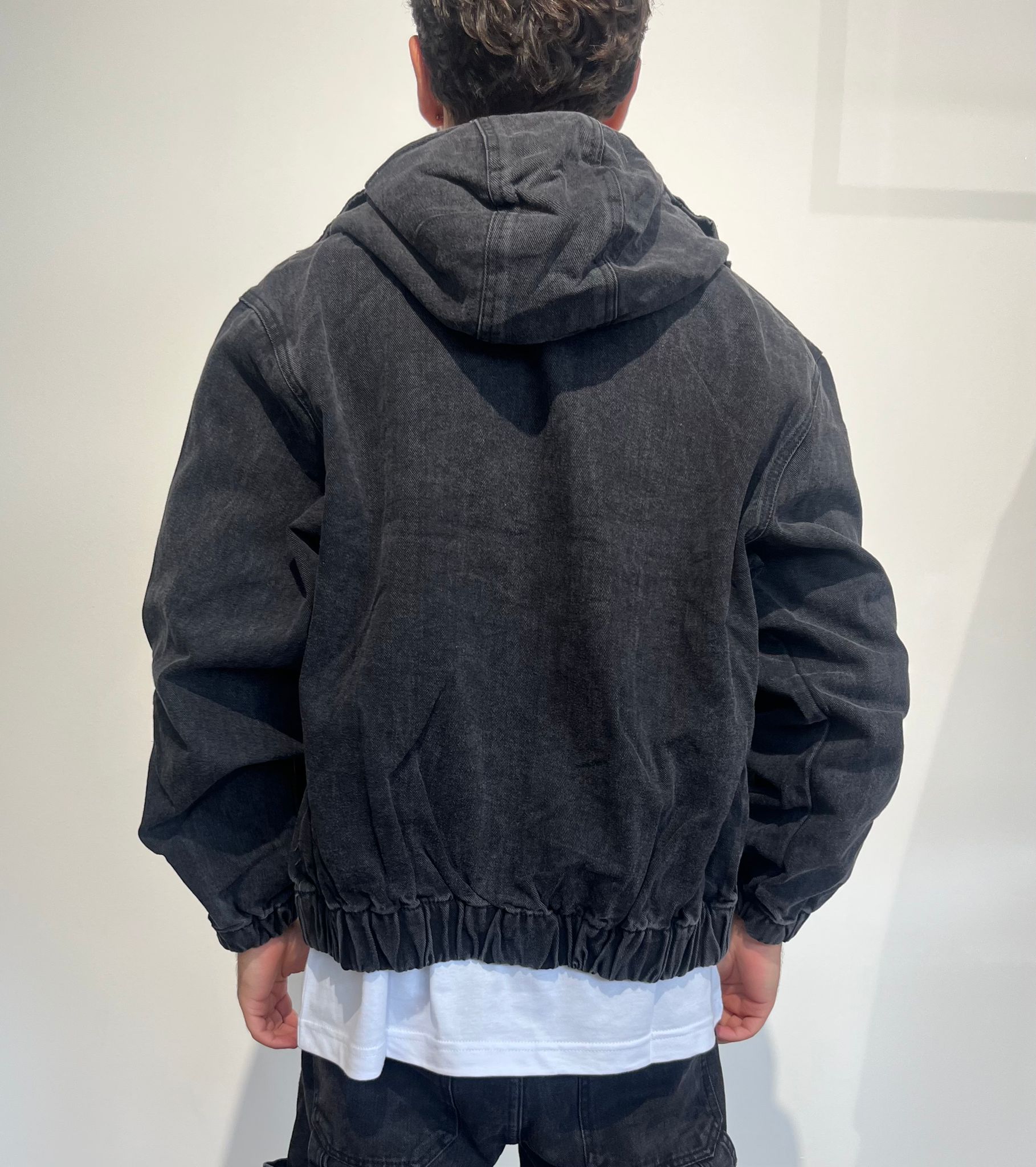 GIACCA DENIM CON CAPPUCCIO