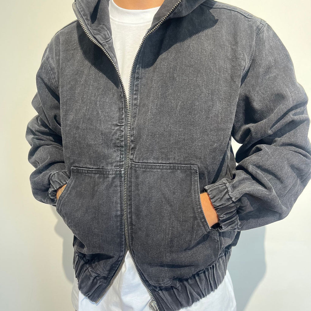 GIACCA DENIM CON CAPPUCCIO