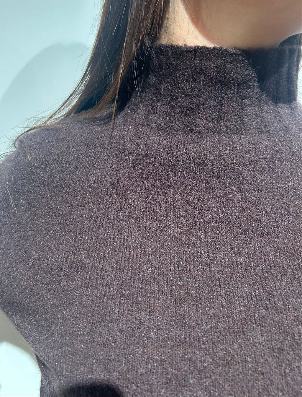 MAGLIONCINO 1/2 COLLO CIOCCOLATO