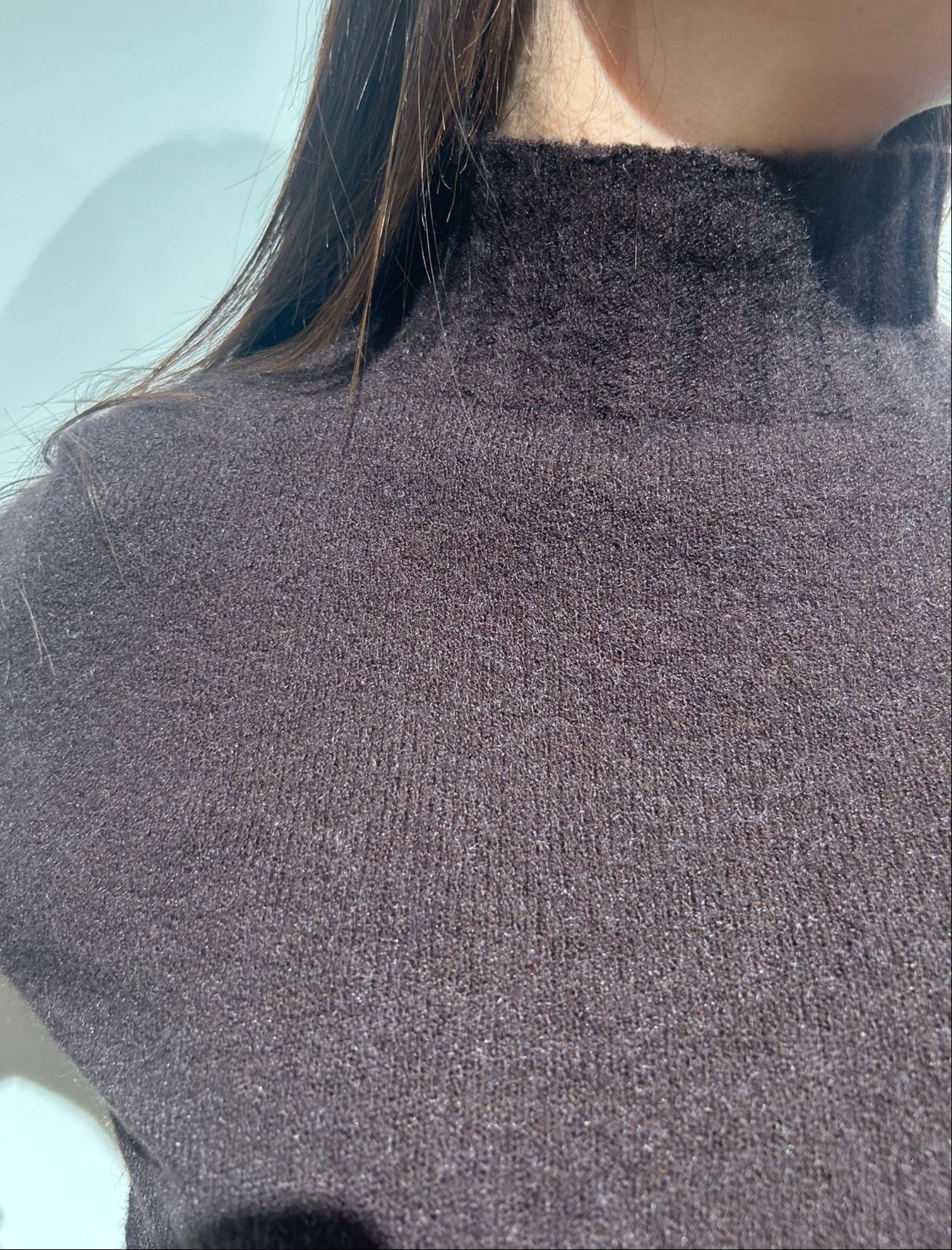 MAGLIONCINO 1/2 COLLO CIOCCOLATO