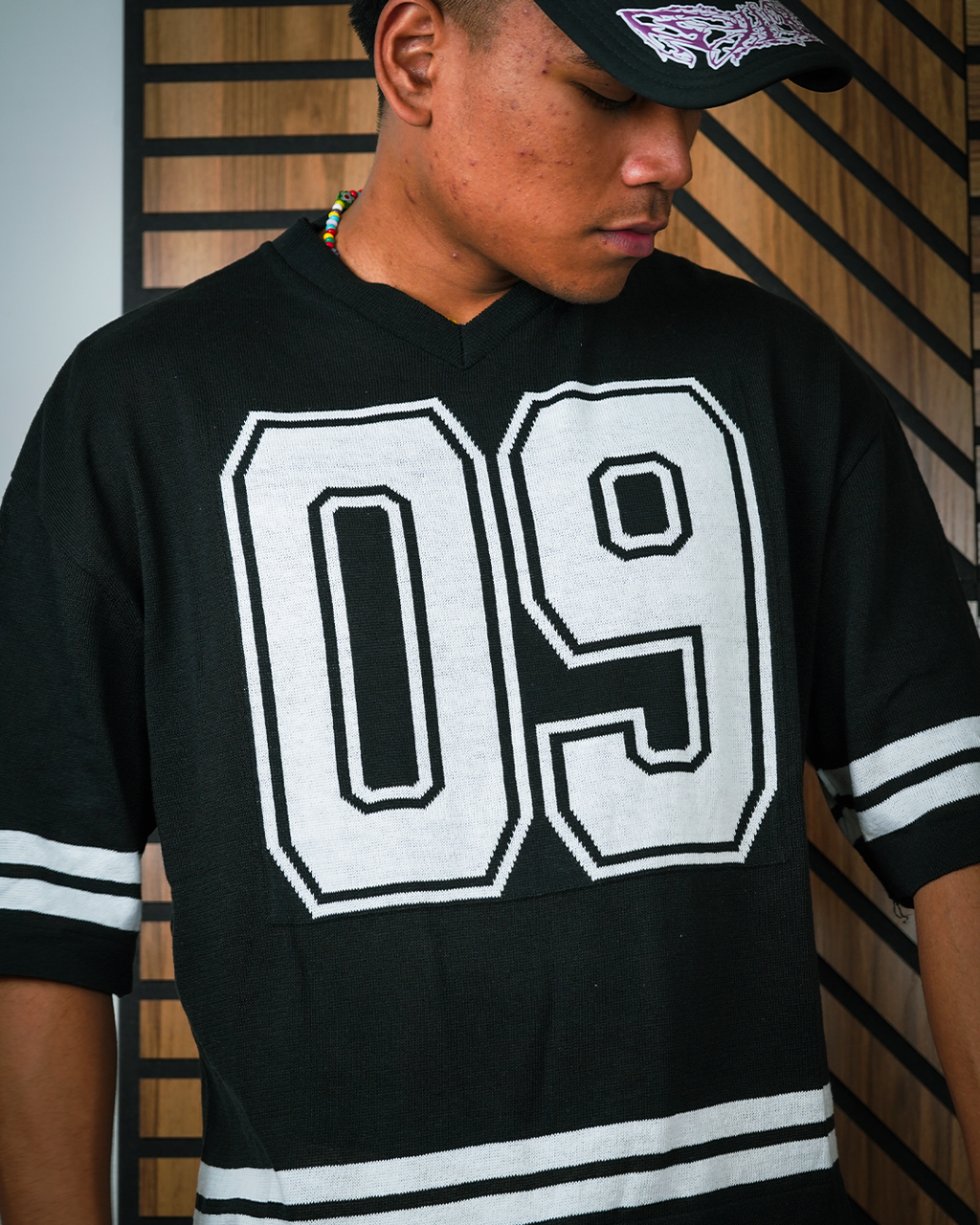 T-Shirt Baseball 09 Nera
