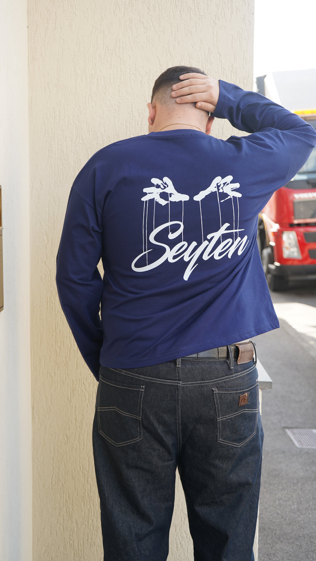 LONGSLEEVE SEYTIEN BLU "PADRINO"