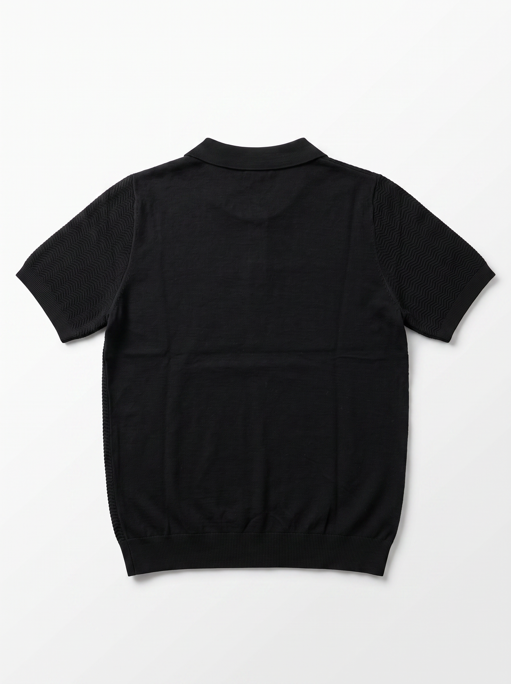 POLO FILO ONDULATO NERO
