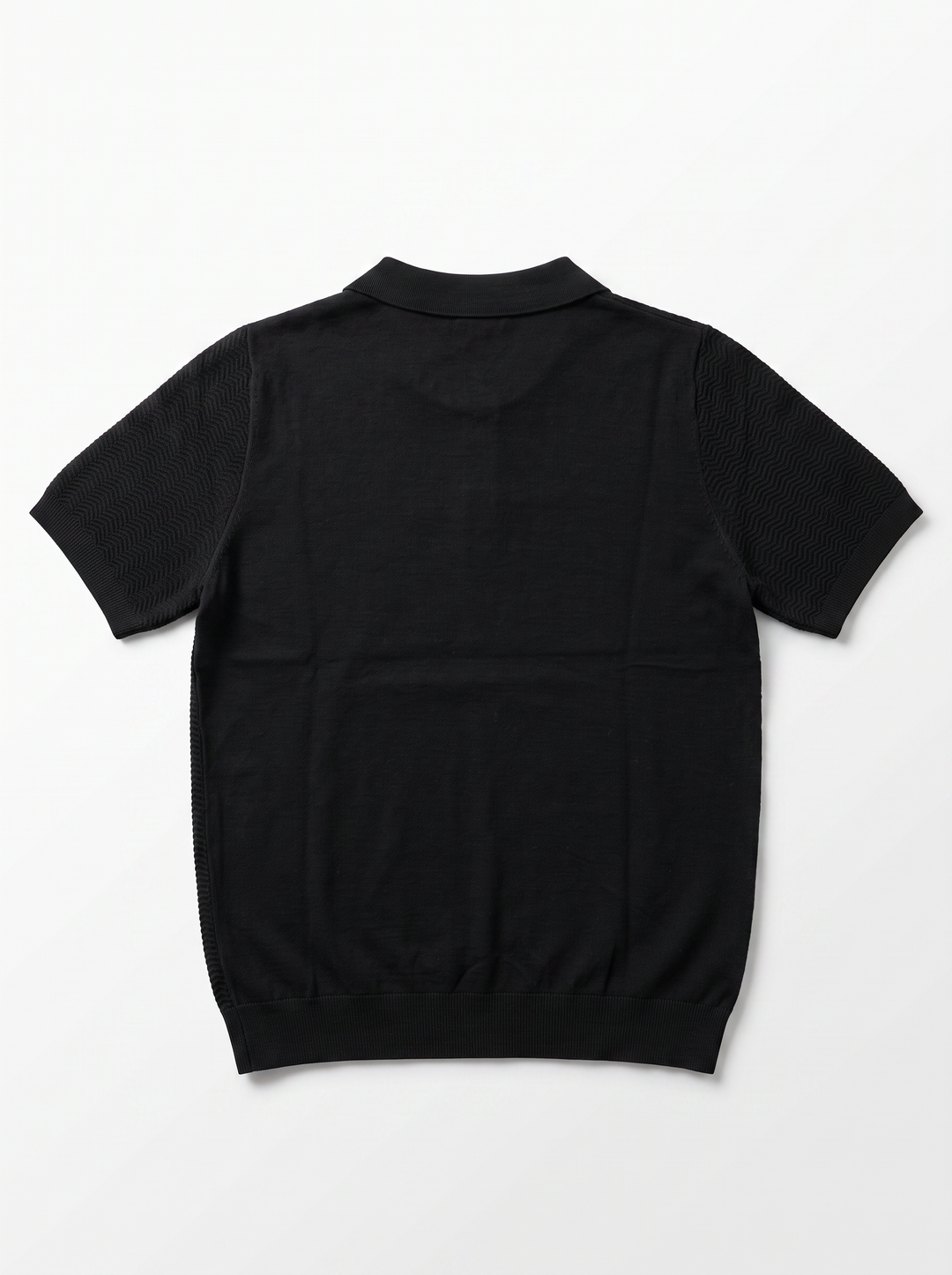 POLO FILO ONDULATO NERO