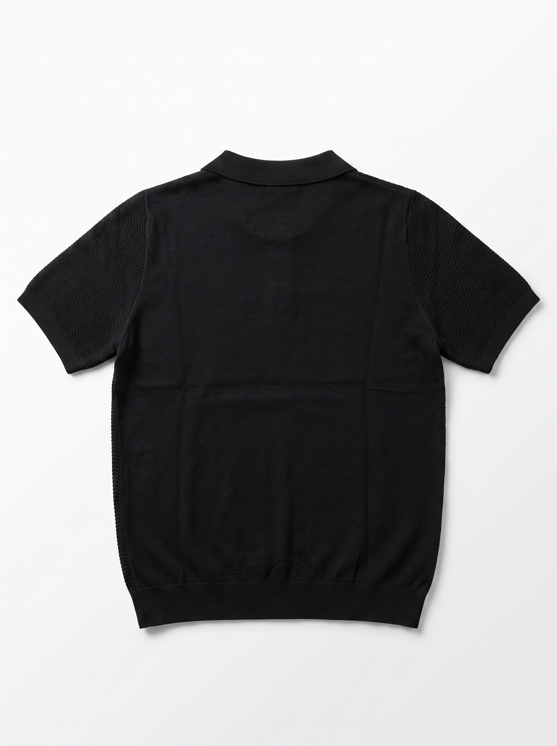 POLO FILO ONDULATO NERO