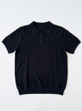 POLO FILO ONDULATO NERO