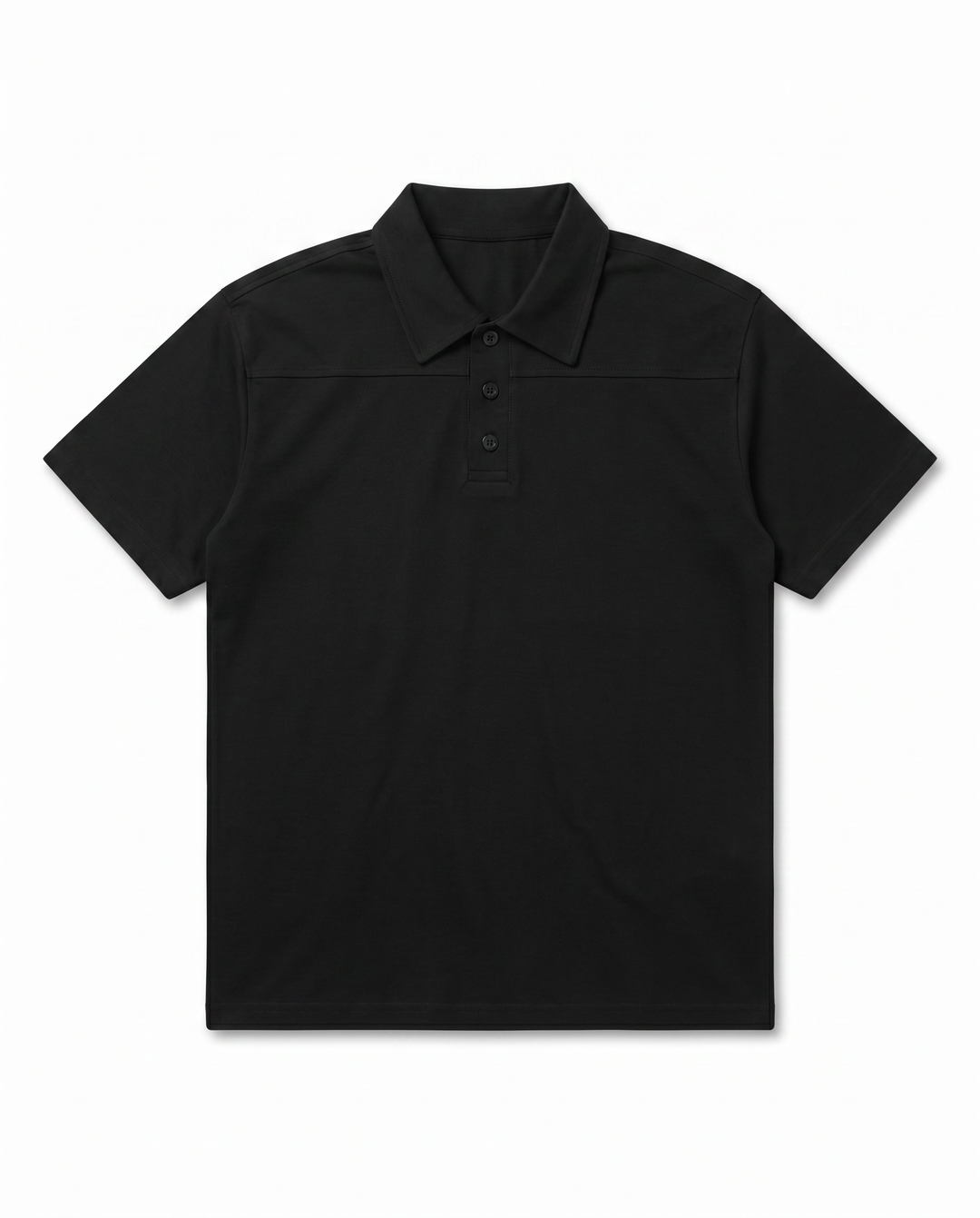 T-SHIRT POLO COTONE NERO