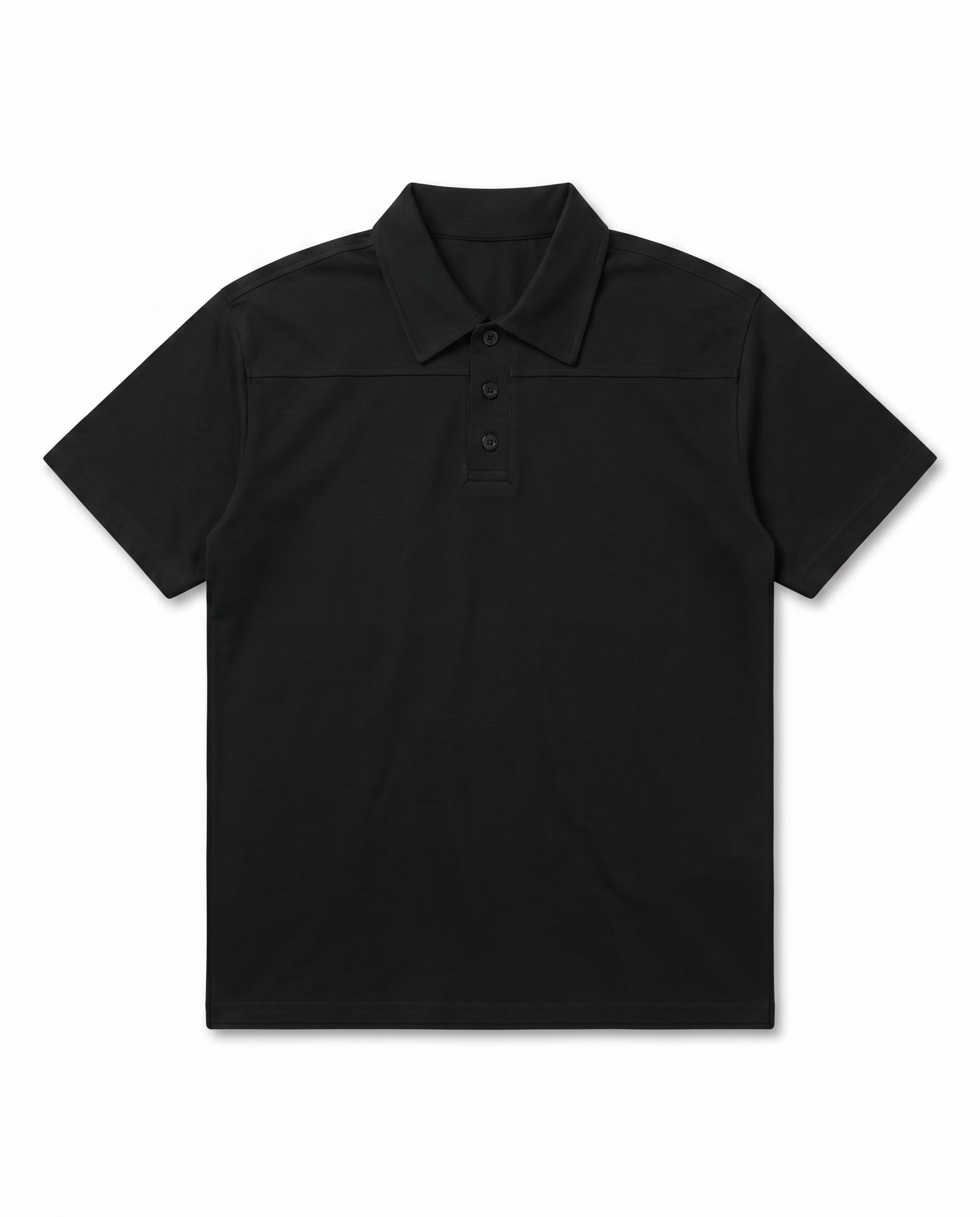 T-SHIRT POLO COTONE NERO