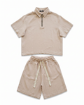 COORDINATO LINO ZIP BEIGE
