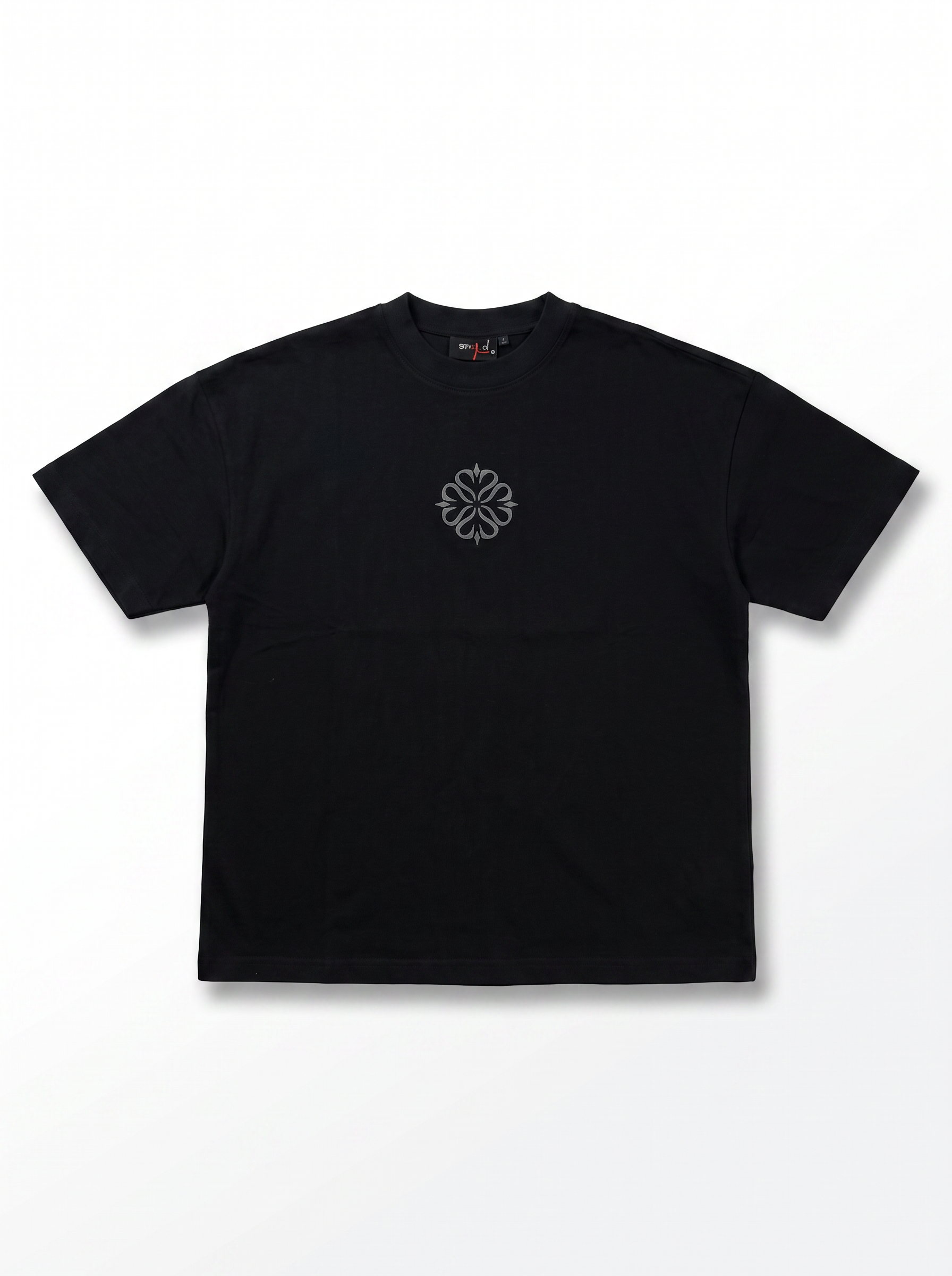 T-SHIRT FIRE OF NERO LOGO PIOMBO