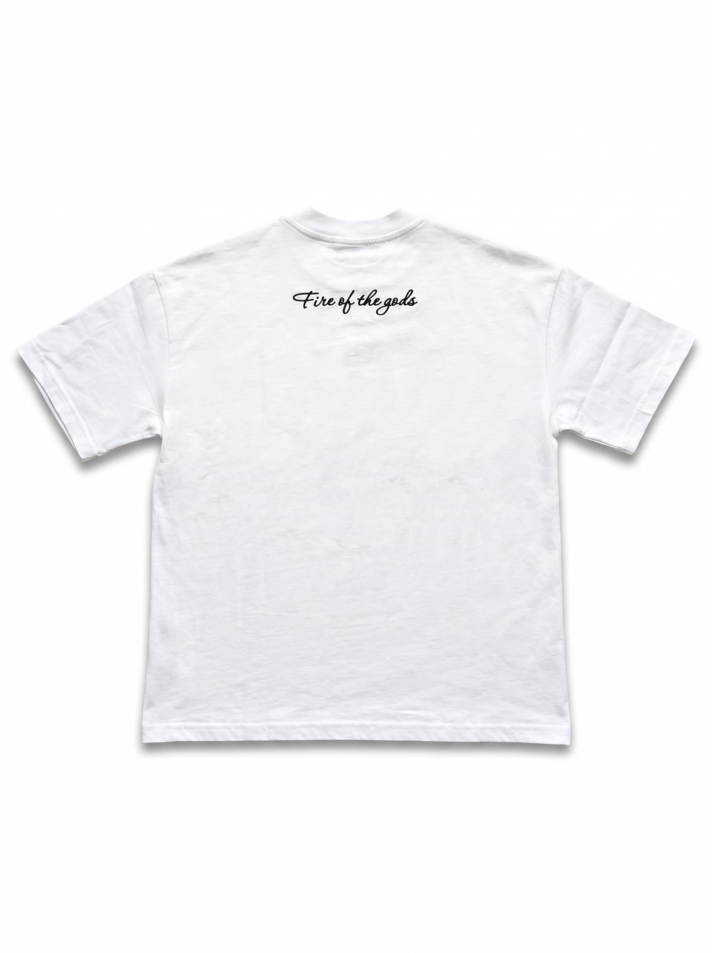 T-SHIRT FIRE OF BIANCO LOGO NERO