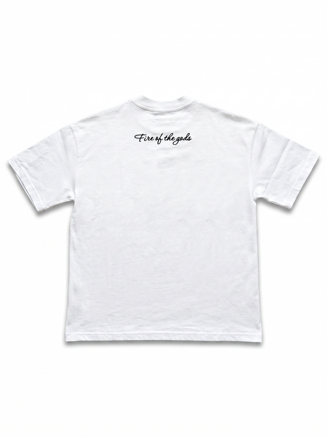 T-SHIRT FIRE OF BIANCO LOGO NERO