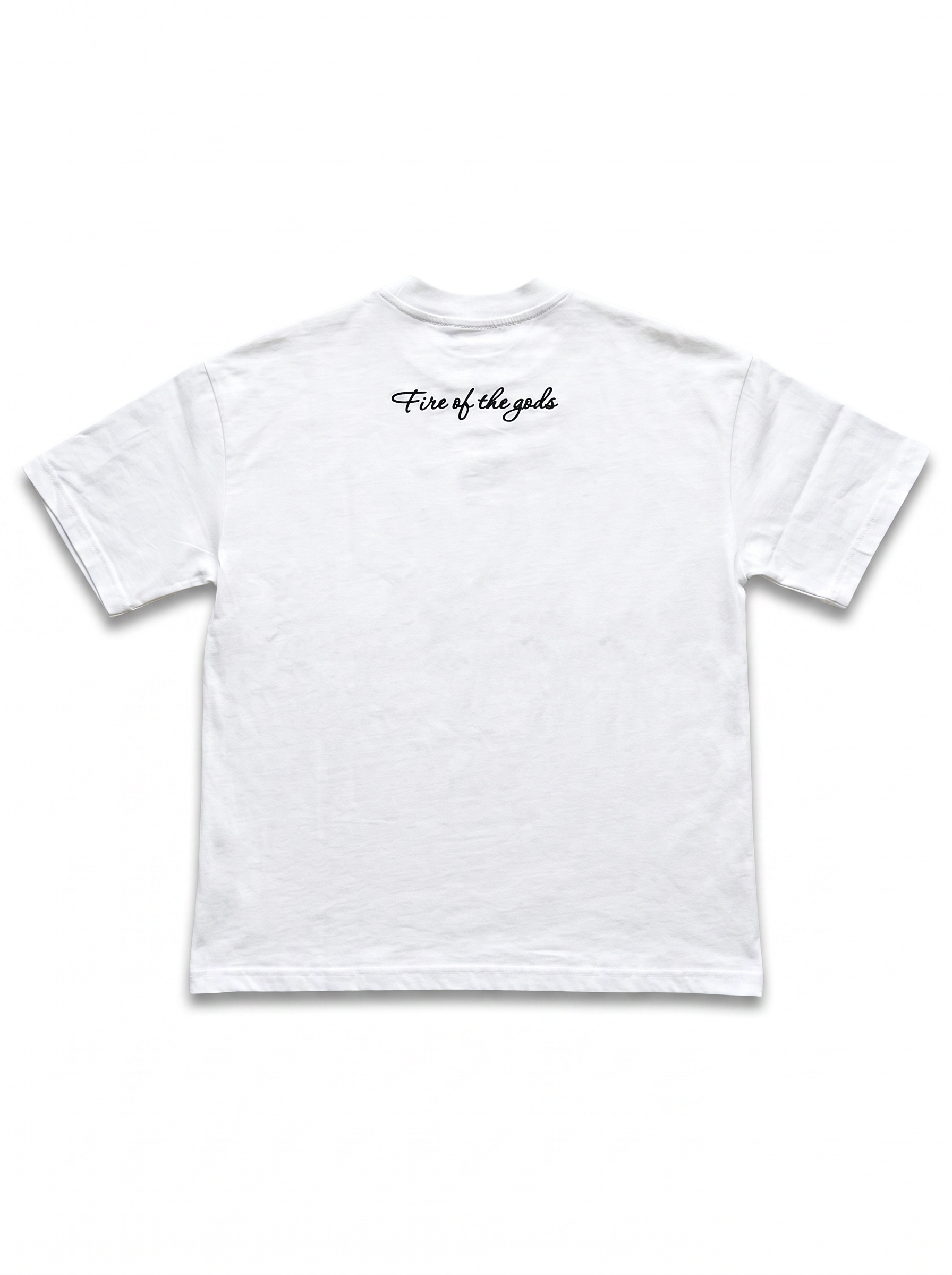 T-SHIRT FIRE OF BIANCO LOGO NERO