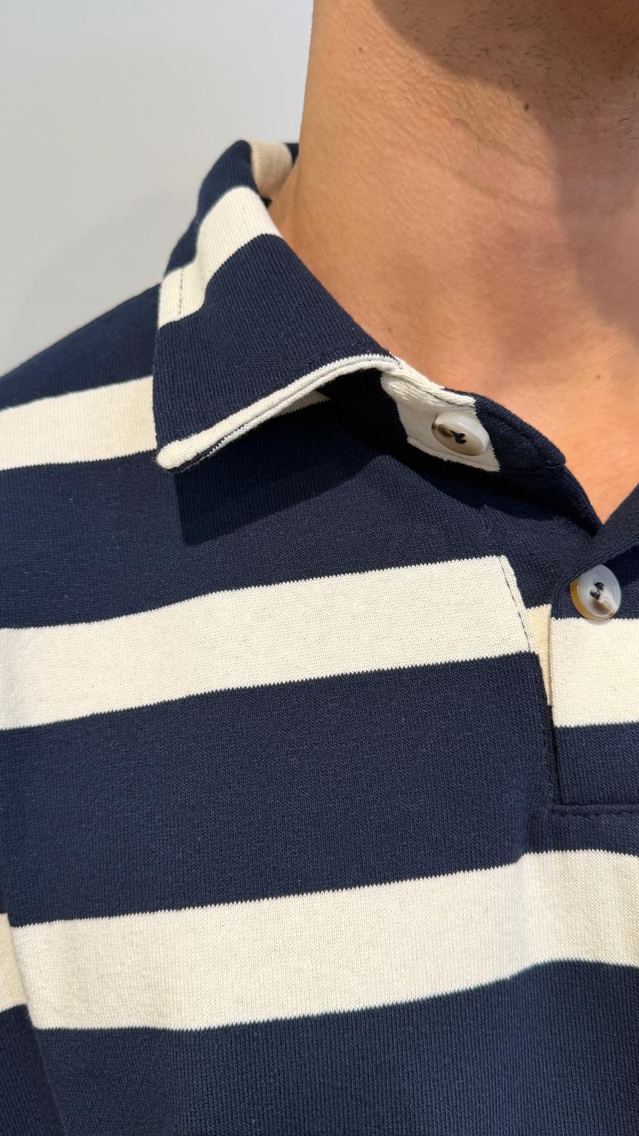POLO CROP A RIGHE