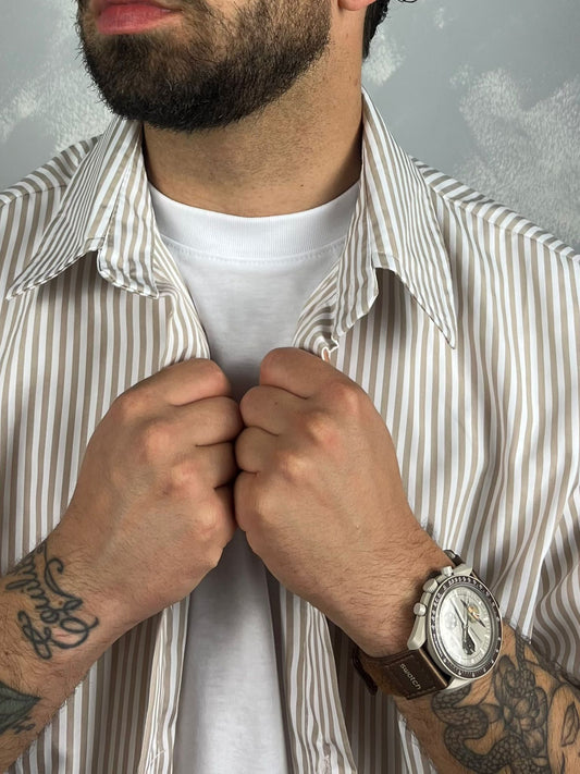 CAMICIA 1/2 MANICA A RIGHE