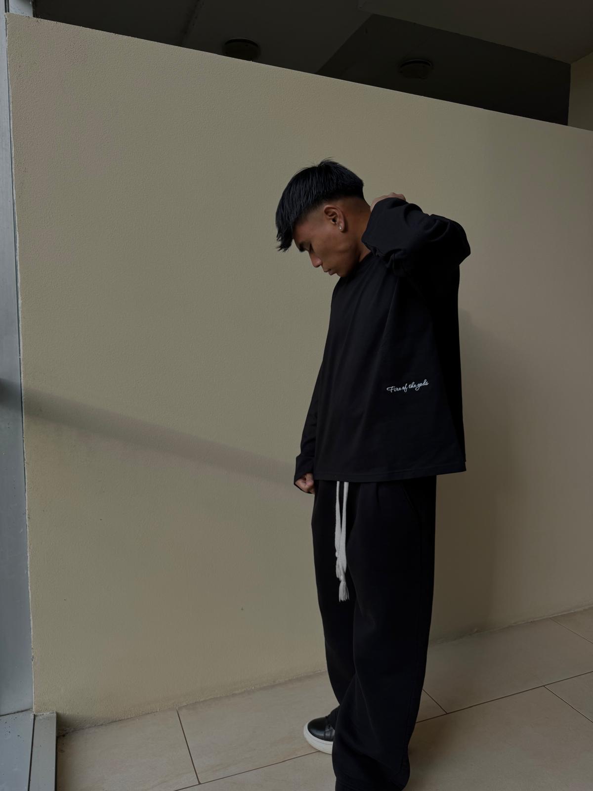 Longsleeve SEYTIEN NERO/BIANCO