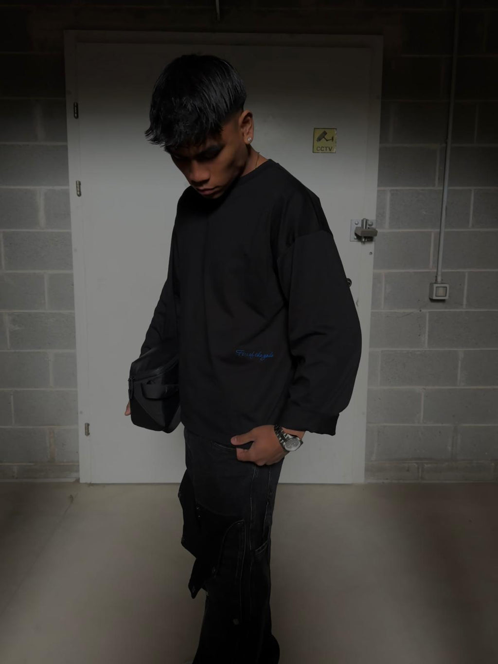 Longsleeve SEYTIEN NERO/BLU