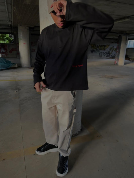 Longsleeve SEYTIEN NERO/ROSSO