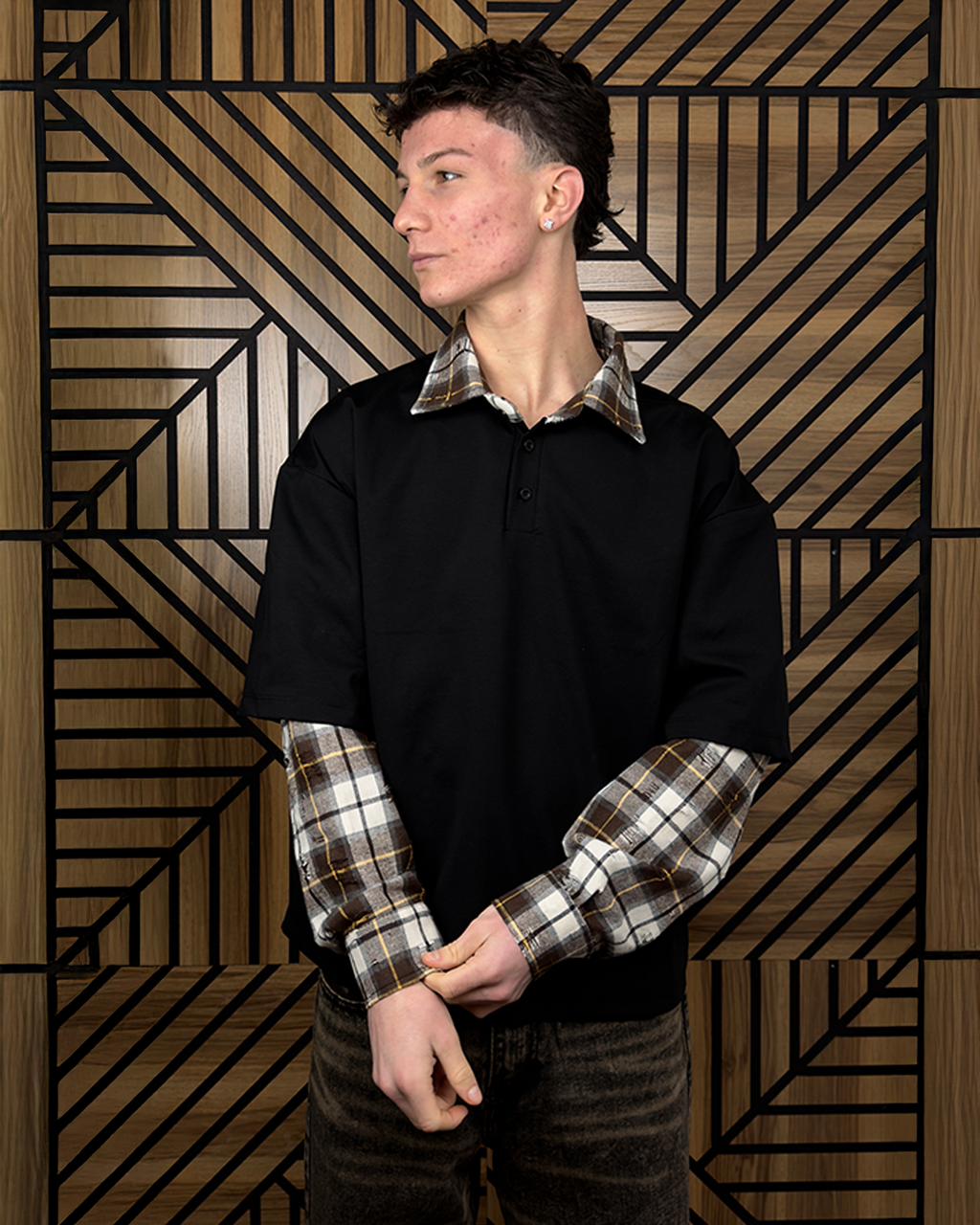 LONGSLEEVE CAMICIA MARRONE 