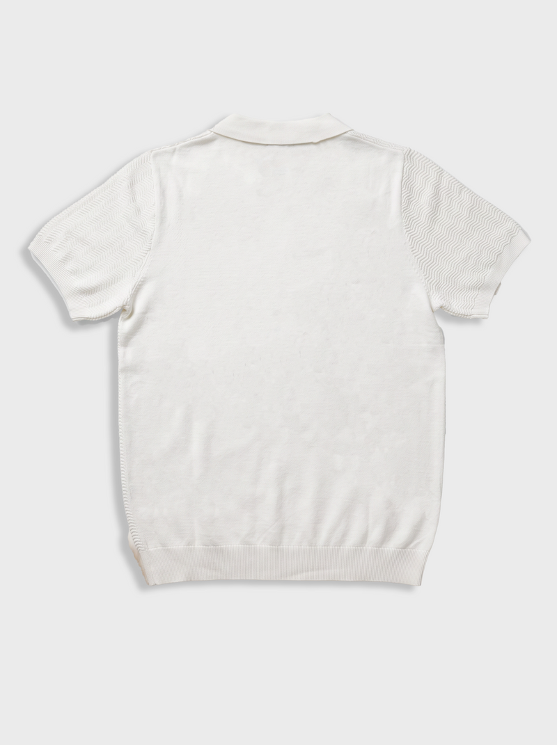 POLO  FILO TRAMA ONDE BIANCO