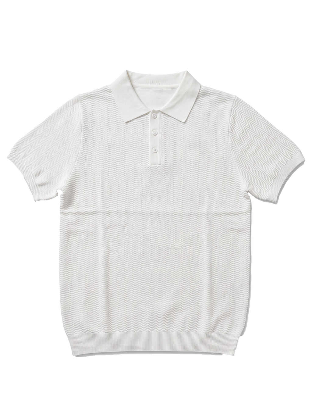 POLO  FILO TRAMA ONDE BIANCO