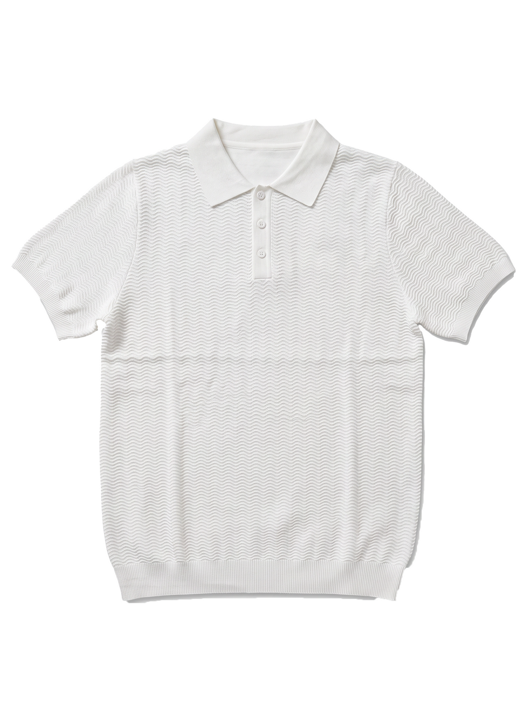POLO  FILO TRAMA ONDE BIANCO