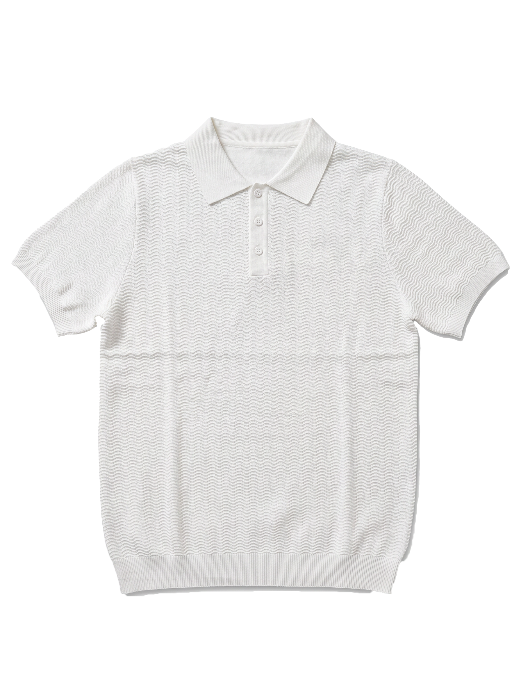 POLO  FILO TRAMA ONDE BIANCO