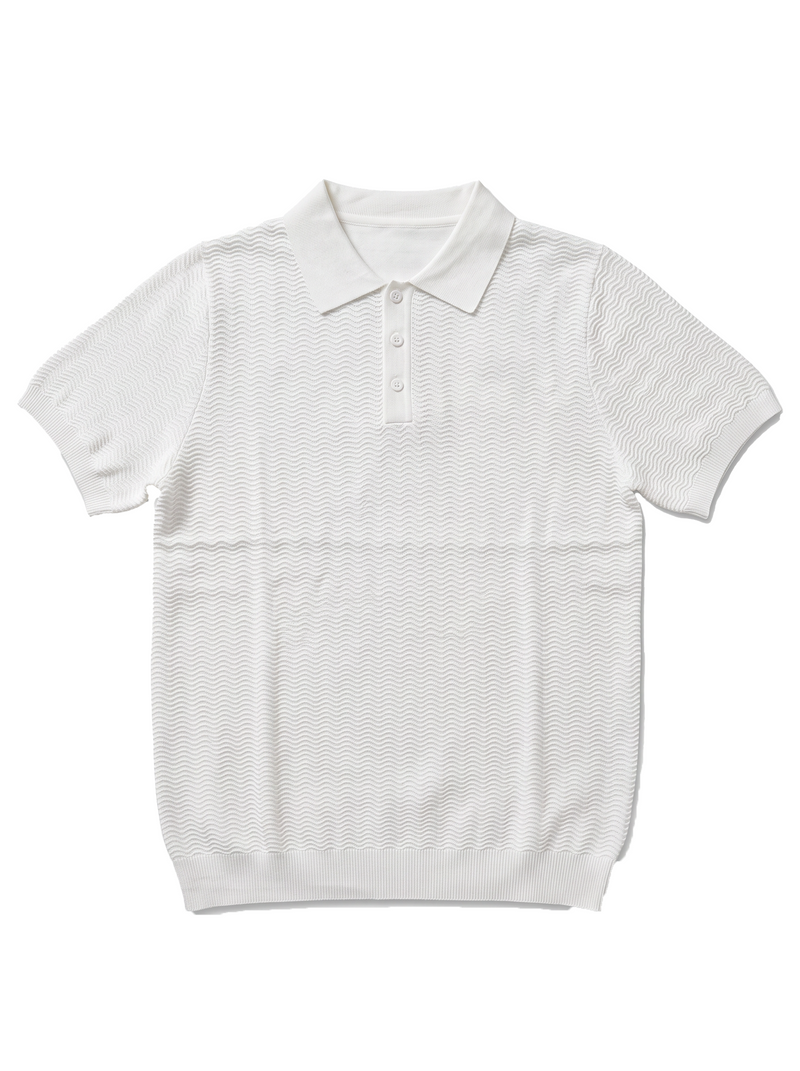 POLO  FILO TRAMA ONDE BIANCO
