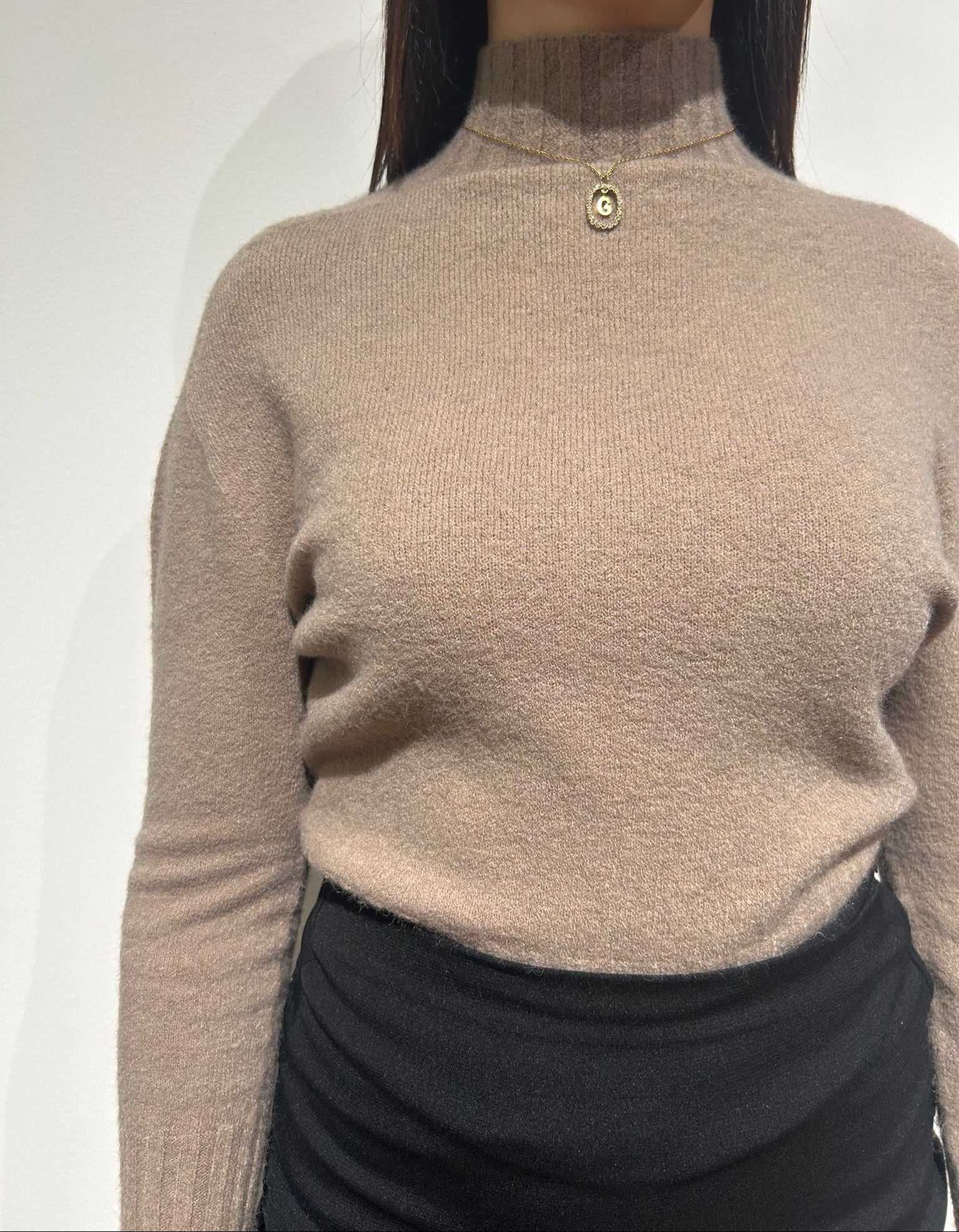 MAGLIONCINO 1/2 COLLO BEIGE