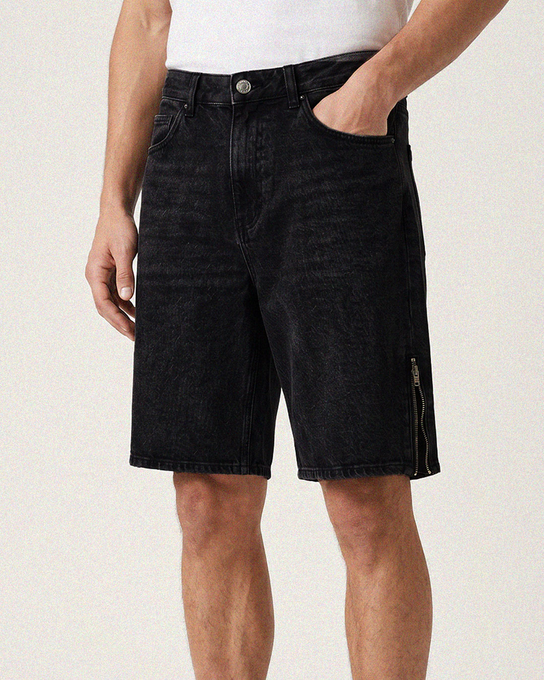 Bermuda Flared Zip Nero