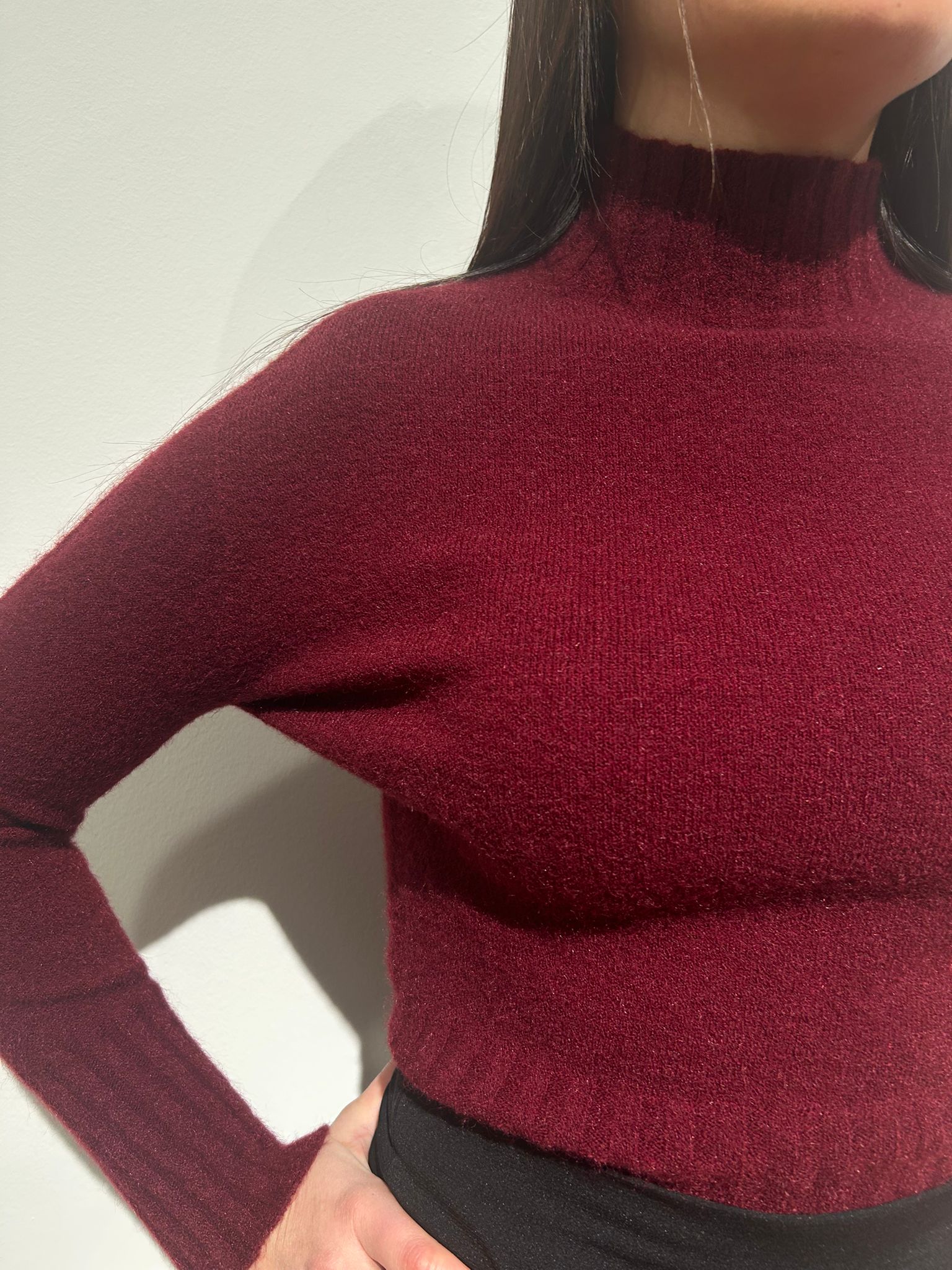 MAGLIONCINO 1/2 COLLO BORDEAUX