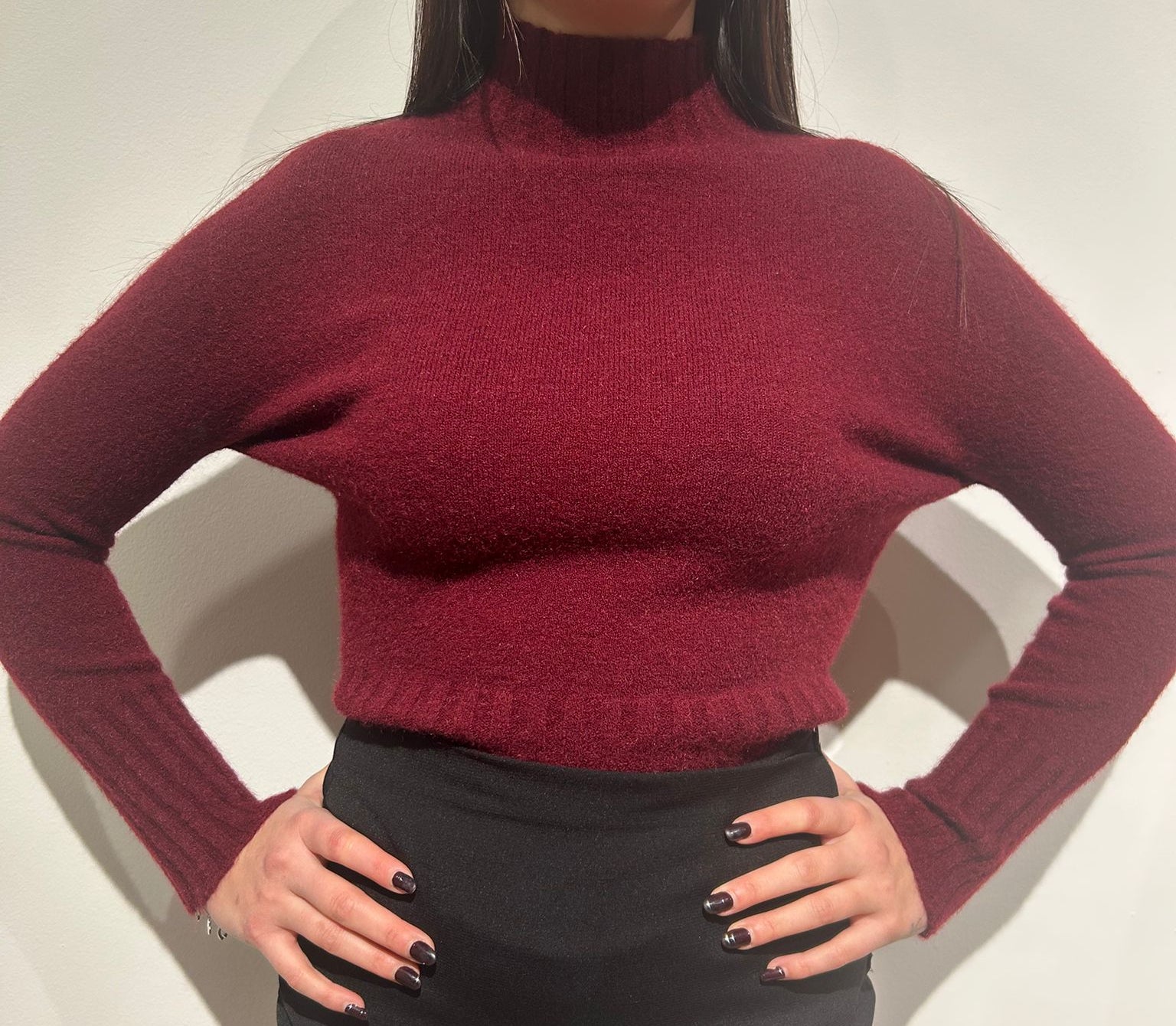 MAGLIONCINO 1/2 COLLO BORDEAUX