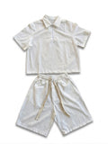 Coordinato a Costine Zip Bianco