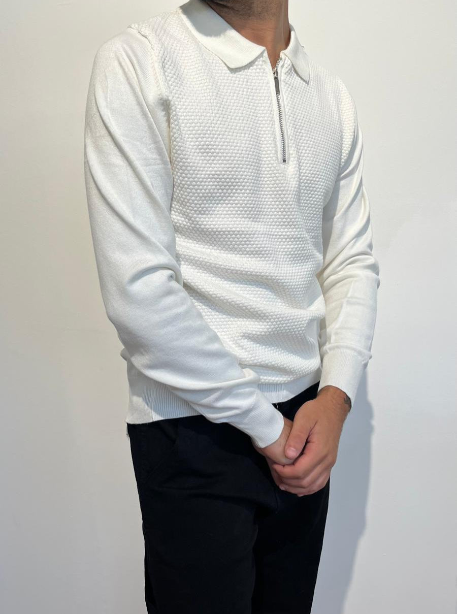 MAGLIONCINO ZIP TRAPUNTATO