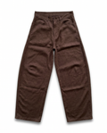 PANTALONE LINO FONDO AMPIO BROWN