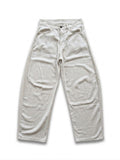Pantalone in Lino Fondo Ampio Beige