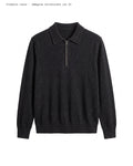 Maglioncino Leggero Zip Nero