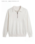 Maglioncino Leggero Zip Bianco
