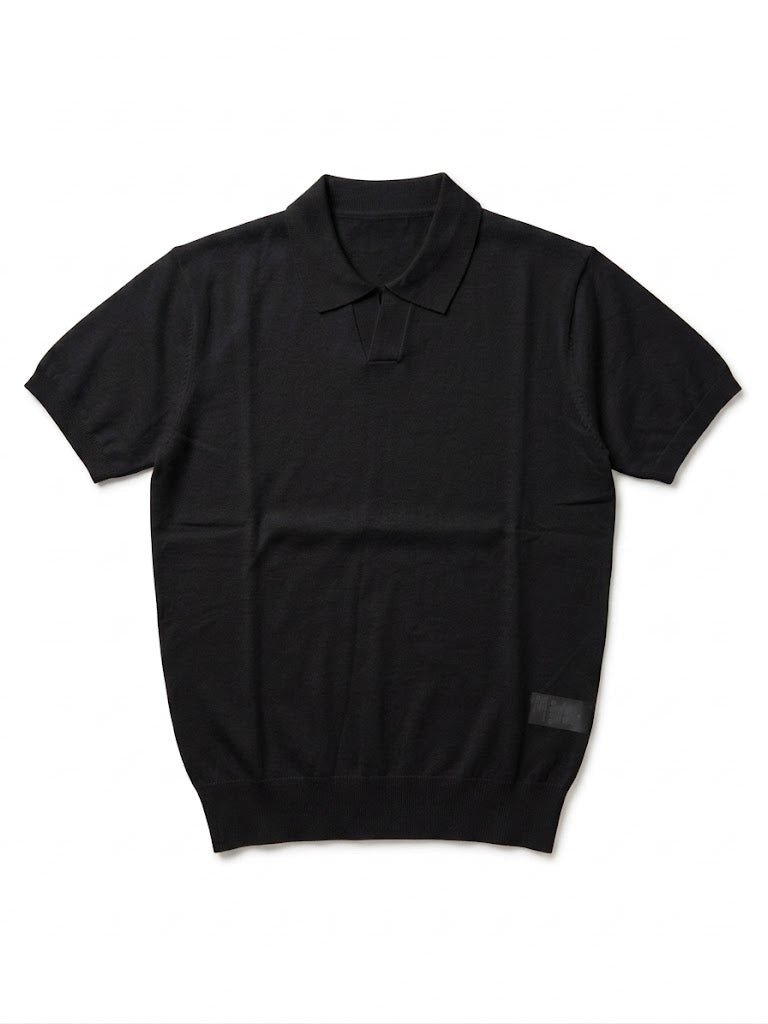 T-Shirt Filo Scollo a V Nera