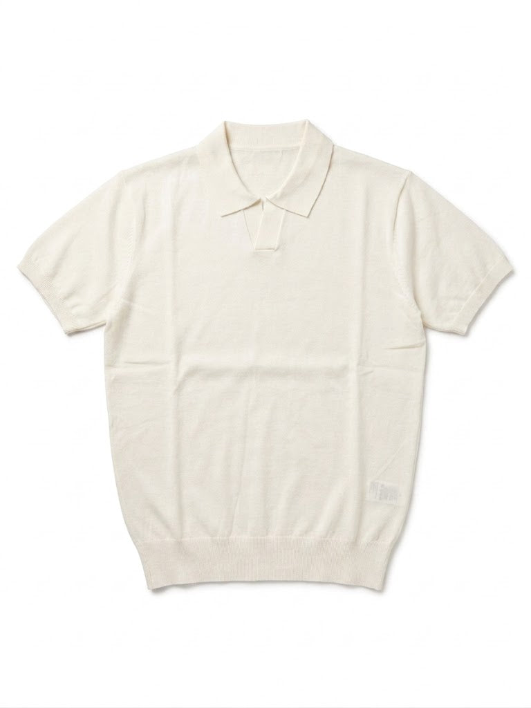 T-Shirt Filo Scollo a V Bianca