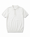 T-SHIRT FILO POLO ZIP BIANCO