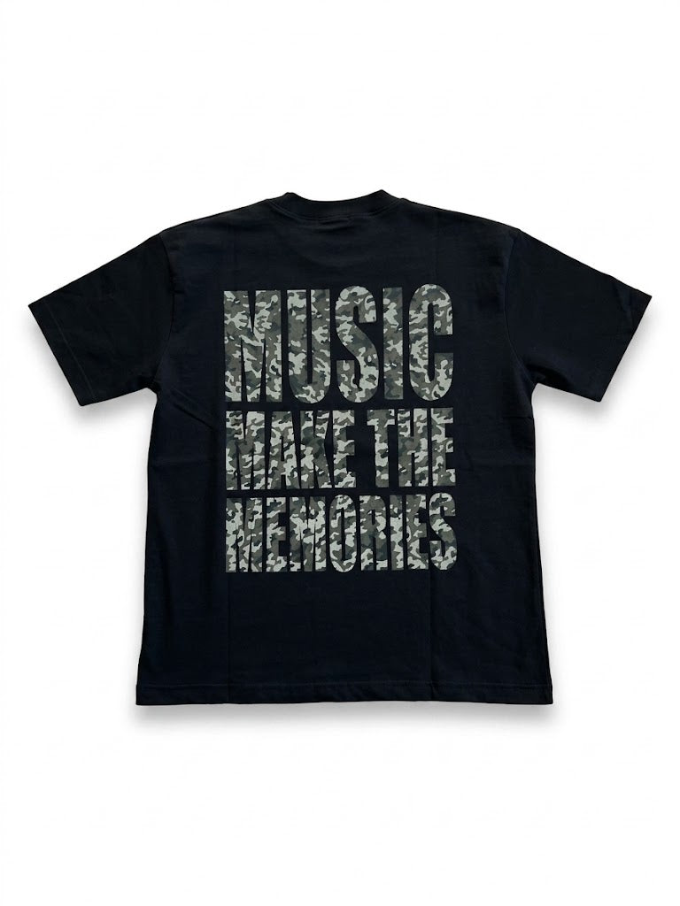T-Shirt Mimetica "Music Make The Memories" Nera
