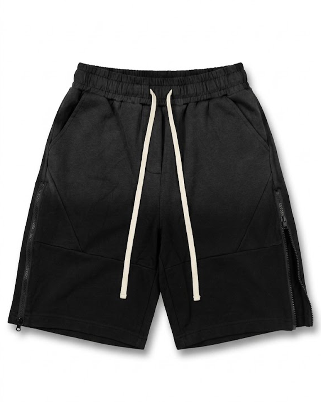BERMUDA ZIP LATERALI NERO