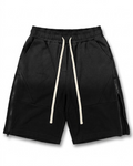 BERMUDA ZIP LATERALI NERO